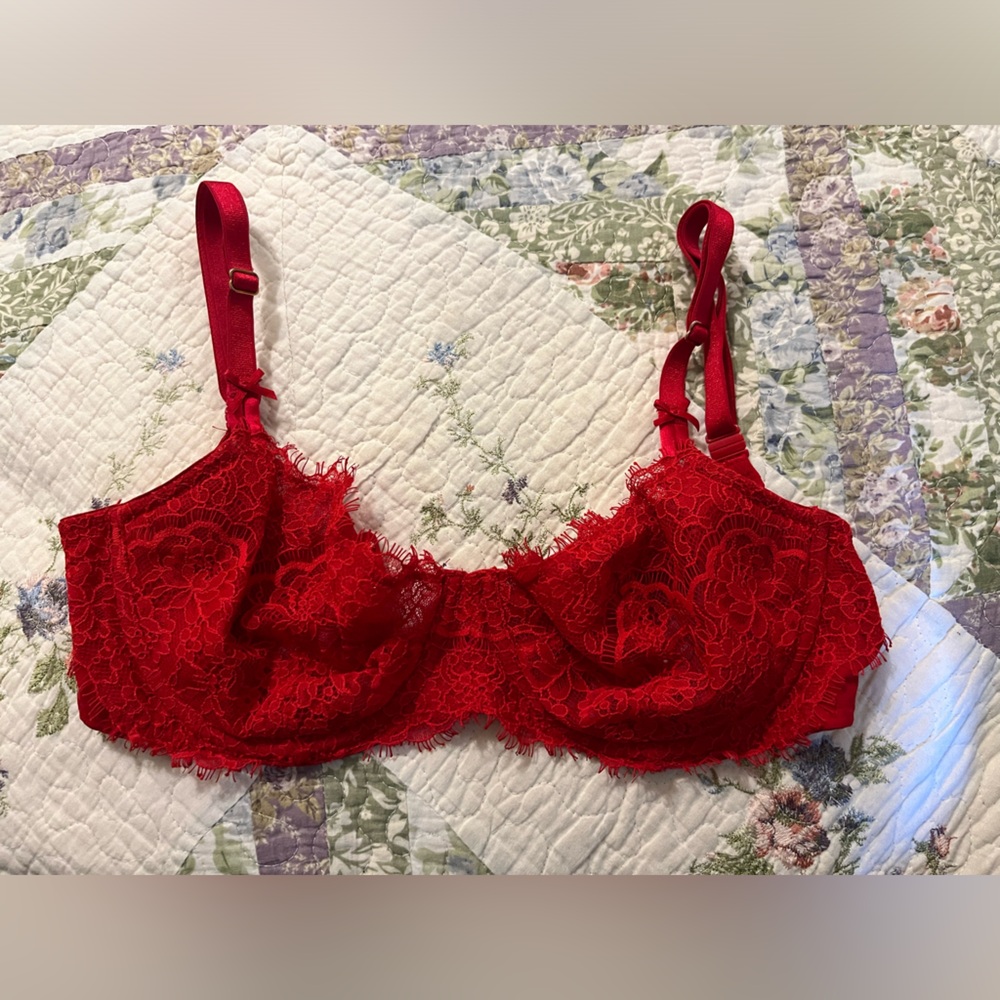 Victoria's Secret Red Lace Bra Intimates
